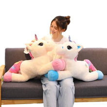 Load image into Gallery viewer, 40cm 60cm 80cm Rainbow Unicorn Plush Toy Available In Blue &amp; Pink
