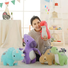 Load image into Gallery viewer, 30cm Various Dinosaur Plushies Including Tyrannosaurus, Pterosaur, Stegosaurus, Triceratops And A Cute Long Neck Dinosaur
