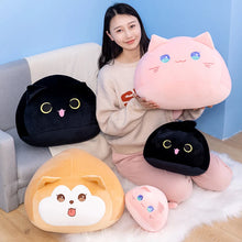 Load image into Gallery viewer, 20/30/40cm Round Fat Cute Soft Cat &amp; Dog Plush Sleep Pillow Cushion Available In 3 Different Sizes and 3 Different Colour Choices
