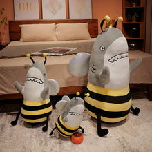 Load image into Gallery viewer, 35cm-120cm Funny Shark &amp; Bee Plush Toy Available In 3 Different Sizes
