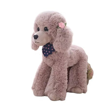 Load image into Gallery viewer, 25cm Cute Poodle Simulation Dog Plush Toys, Available In Black, White, Grey And Light Brown
