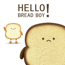 Load image into Gallery viewer, Cartoon Toast Bread Plush Pillow (18×18×6 cm) | Short Plush &amp; PP Cotton | Burnt or Grilled Golden
