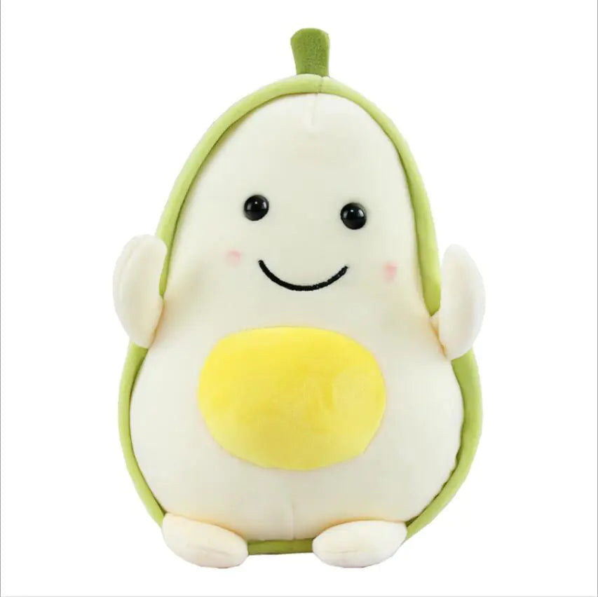 Cartoon Q-Version Avocado Plush Toy (25 cm) | Ultra-Soft PP Cotton | Optional Battery Feature