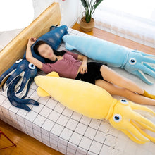 Load image into Gallery viewer, 110cm Cute Squid Long Pillow Hug Soft Plush Dolls
