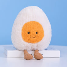 Load image into Gallery viewer, 23cm Fluffy Soft Boiled Egg Plushies With Different Emotions Stuffed Toys
