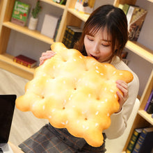 Load image into Gallery viewer, 38cm/40cm Creative Biscuit Crackers Plush Pillow Round/Square
