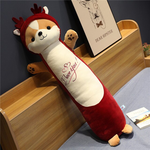 70cm-110CM Adorable Long Dog Plush Pillows In 4 Costumes