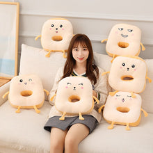 Load image into Gallery viewer, 32cm Cute Toast Bread Plush Nap Hand-Warmer Stuffed Pillows
