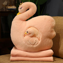 Load image into Gallery viewer, Cute Fluffy Ducklings &amp; Swan Plush Toys With Blankets
