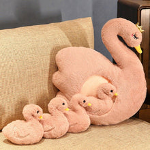 Load image into Gallery viewer, Cute Fluffy Ducklings &amp; Swan Plush Toys With Blankets
