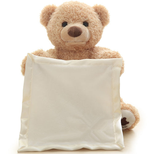 30cm Teddy Bear Play Hide Seek With Sheet Lovely Stuffed Kids Toy