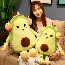 Load image into Gallery viewer, 35cm-80cm Lovely Fruit Avocado Plush Pillows Wearing Plush Headphones
