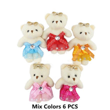 Load image into Gallery viewer, 10cm 6Pcs Teddy Bear Plush Toys In Many Different Clothes
