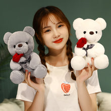 Load image into Gallery viewer, 23cm/35cm/45cm Kawaii Teddy Bear With Roses Soft Plush Toys
