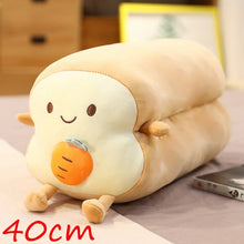 Load image into Gallery viewer, 40cm/80cm Happy Bread Loaf Long Pillow Plush With Animals Soft Food Toys
