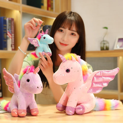 14cm-30cm Cute Rainbow Unicorn Plush Doll Stuffed Animal