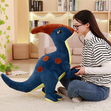 Load image into Gallery viewer, 55cm-95cm Cute Parasaurolophus Dinosaur Plush Toys Blue &amp; Green
