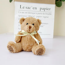 Load image into Gallery viewer, 18cm Lovely Patch Teddy Bear Soft Plush Toy With Ribbon
