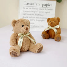 Load image into Gallery viewer, 18cm Lovely Patch Teddy Bear Soft Plush Toy With Ribbon
