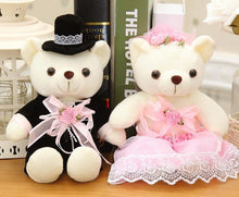 Load image into Gallery viewer, 2pcs/Pair 20cm/40cm Wedding Teddy Bear Couples Plush Toys
