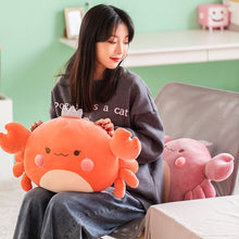 Load image into Gallery viewer, 30cm-60cm Cotton Stuffed Cute Crab with Crown Plush Toys
