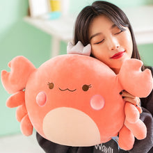 Load image into Gallery viewer, 30cm-60cm Cotton Stuffed Cute Crab with Crown Plush Toys
