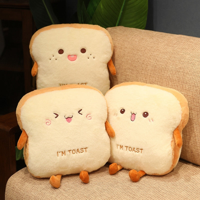 31cm-50cm Bread Pillow Toast Food Plush Soft Dolls