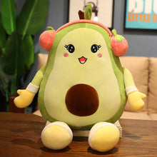 Load image into Gallery viewer, 35cm-80cm Lovely Fruit Avocado Plush Pillows Wearing Plush Headphones
