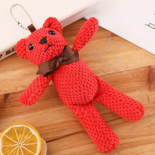 Load image into Gallery viewer, 18cm Cute Foreign Small Teddy Bear Pendant With Bow Tie Plush Toys
