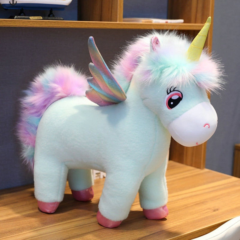 30cm-50cm Fantastic Glowing Rainbow Wings Unicorn Plush Toys