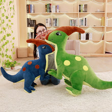 Load image into Gallery viewer, 55cm-95cm Cute Parasaurolophus Dinosaur Plush Toys Blue &amp; Green
