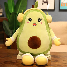 Load image into Gallery viewer, 35cm-80cm Lovely Fruit Avocado Plush Pillows Wearing Plush Headphones
