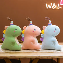 Load image into Gallery viewer, 30cm/40cm/50cm Lovely Colorful Party Hat Dinosaur Plush Toys
