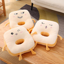 Load image into Gallery viewer, 32cm Cute Toast Bread Plush Nap Hand-Warmer Stuffed Pillows
