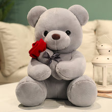 Load image into Gallery viewer, 23cm/35cm/45cm Kawaii Teddy Bear With Roses Soft Plush Toys
