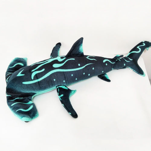 100cm Cartoon Vibrant Blue Hammerhead Shark Stuffed Doll