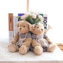 Load image into Gallery viewer, 2pcs 26cm Cute Couple Teddy Bear With Clothes Stuffed Plush Toys
