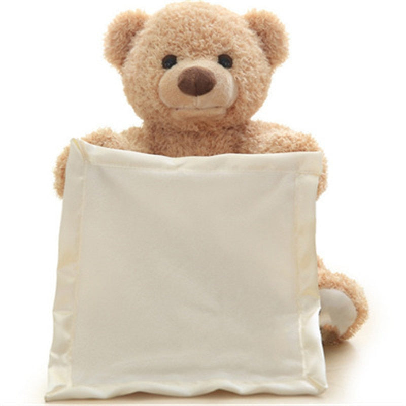 30cm Teddy Bear Play Hide Seek With Sheet Lovely Stuffed Kids Toy