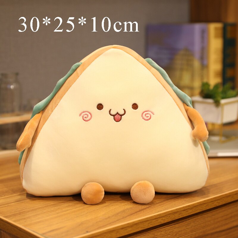 30cm/40cm Cute Expressive Sandwich Kawaii Pillow Plush Toys