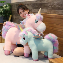 Load image into Gallery viewer, 30cm-50cm Fantastic Glowing Rainbow Wings Unicorn Plush Toys
