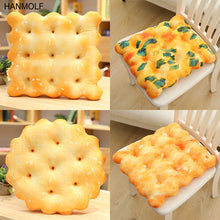 Load image into Gallery viewer, 38cm/40cm Creative Biscuit Crackers Plush Pillow Round/Square
