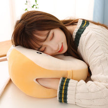 Load image into Gallery viewer, 32cm Cute Toast Bread Plush Nap Hand-Warmer Stuffed Pillows
