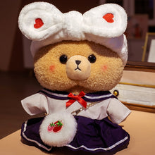 Load image into Gallery viewer, 30cm Cute Brown Teddy Bear Toy With Clothes Dress Up Bear Doll
