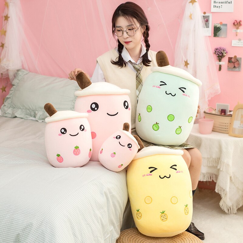 24cm-70cm Cute Bubble Tea Plush Toys In 4 Different Sizes