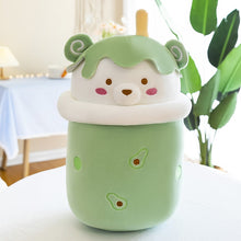 Load image into Gallery viewer, 25cm-40cm Cute Cartoon Teddy Bear Bubble Tea Cup Shaped Pillow Plush
