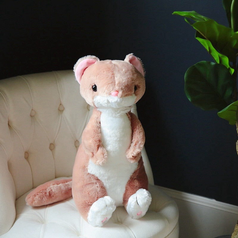 50cm Sweet Brown Ferret Plush Toy Soft Stuffed Cartoon Animal