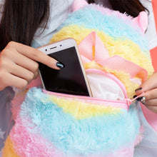 Load image into Gallery viewer, 40cm Kawaii Alpaca Plush Backpack Cute Rainbow &amp; White Dolls
