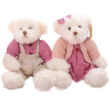 Load image into Gallery viewer, 2pcs 26cm Cute Couple Teddy Bear With Clothes Stuffed Plush Toys
