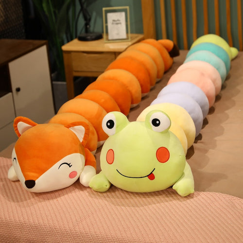 85cm/110cm Long Round Fox & Frog Cute Stuffed Plushies