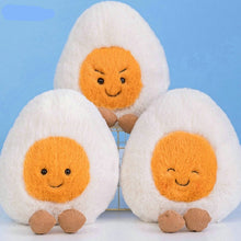 Load image into Gallery viewer, 23cm Fluffy Soft Boiled Egg Plushies With Different Emotions Stuffed Toys
